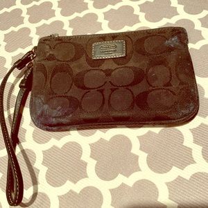 Black Coach wristlet